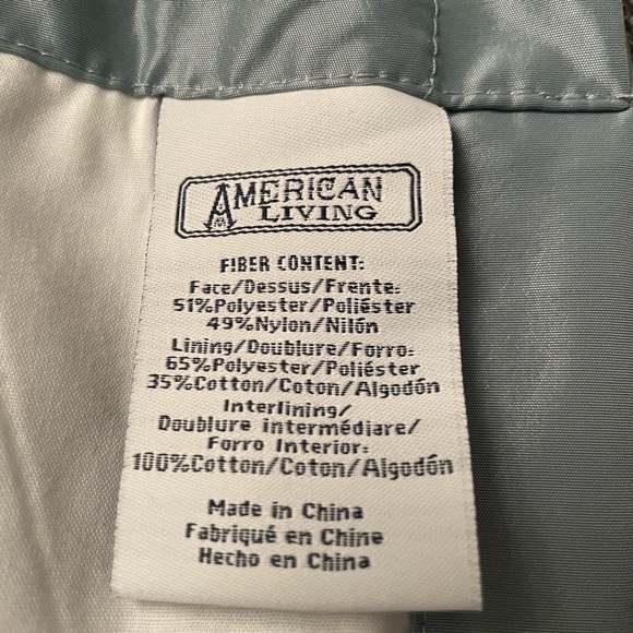 American Living Set of 2 Panels Blue Silky Like Curtain Panels - Picture 6 of 10